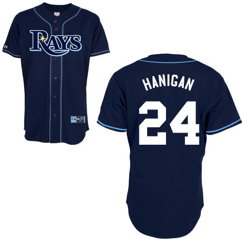 Ryan Hanigan #24 Youth Baseball Jersey-Tampa Bay Rays Authentic Alternate 2 Navy Cool Base MLB Jersey